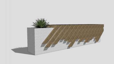 园林景观户外凳子SU模型下载_sketchup草图大师SKP模型