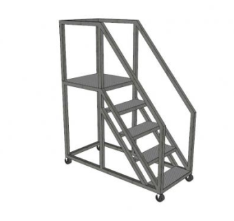 移动式梯子的SKP模型_su模型下载 草图大师模型_SKP模型