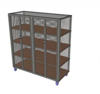 轮式铁丝网笼子的SKP模型_su模型下载 草图大师模型_SKP模型