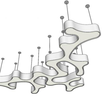 现代创意的吊灯SU模型下载_sketchup草图大师SKP模型