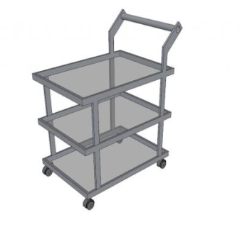 行李手推车的SKP模型_su模型下载 草图大师模型_SKP模型