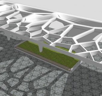 欧式现代亭子廊架SU模型下载_sketchup草图大师SKP模型