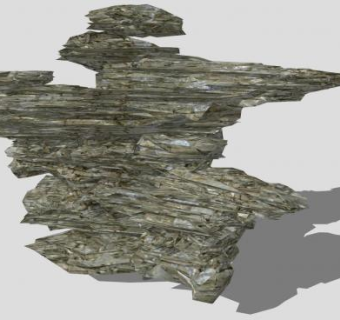 景观石头园林风景石SU模型