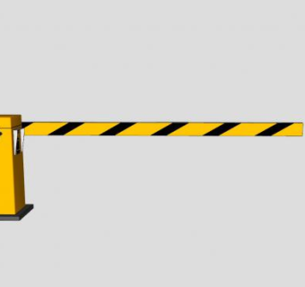 小区道闸停车场道坎SU模型下载_sketchup草图大师SKP模型