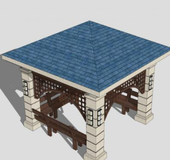 欧式亭子凉亭SU模型