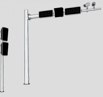 红绿灯交通信号灯SU模型下载_sketchup草图大师SKP模型