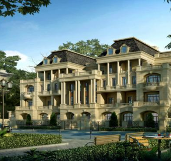 法式联排别墅SU模型