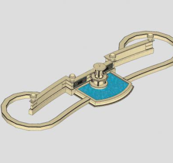 铁艺门栏杆围墙SU模型下载_sketchup草图大师SKP模型