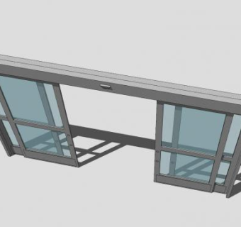 阳台推拉门室内玻璃窗SU模型下载_sketchup草图大师SKP模型