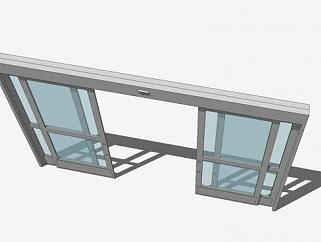阳台推拉门室内玻璃窗SU模型下载_sketchup草图大师SKP模型