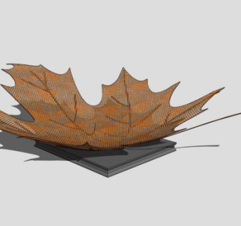 枫叶雕塑SU模型下载_sketchup草图大师SKP模型