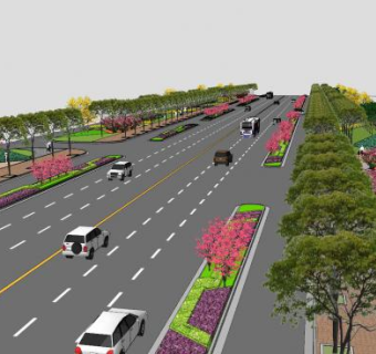 通许道路改造SU模型