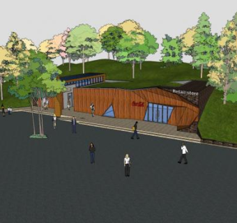 公园厕所公共厕所SU模型