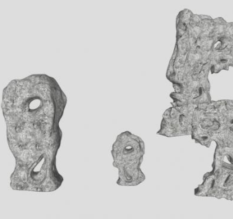 石头模型太湖石SU模型下载_sketchup草图大师SKP模型