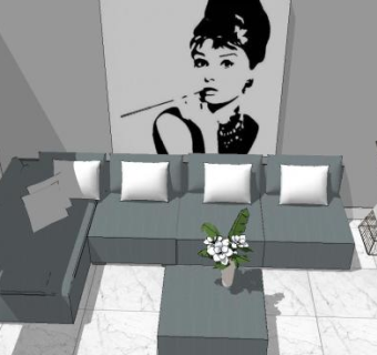 北欧风格室内家装设计SU模型下载_sketchup草图大师SKP模型