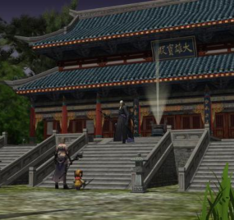 地势山中古刹古建筑SU模型下载_sketchup草图大师SKP模型