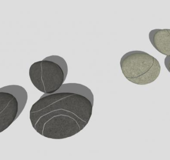 精细鹅卵石SU模型下载_sketchup草图大师SKP模型