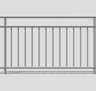 不锈钢护栏栏杆围栏SU模型下载_sketchup草图大师SKP模型