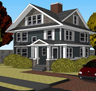 中式独栋别墅SU模型