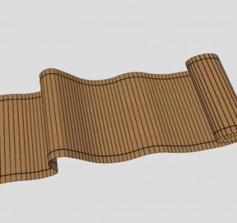 古代竹帘书籍礼记竹简SU模型下载_sketchup草图大师SKP模型