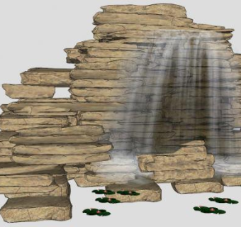 假山风景石景观石SU模型下载_sketchup草图大师SKP模型