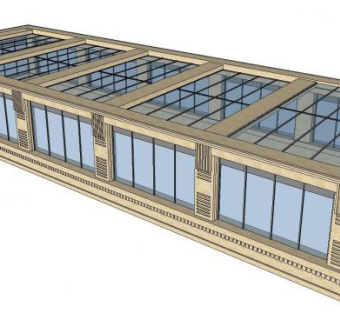 欧式地下停车场地下车库入口SU模型下载_sketchup草图大师SKP模型