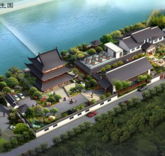 新中式风格养生馆养身会所SU模型下载_sketchup草图大师SKP模型