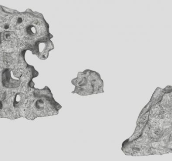 太湖石石头景观石SU模型