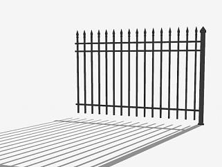 铁栅栏围栏栏杆SU模型下载_sketchup草图大师SKP模型