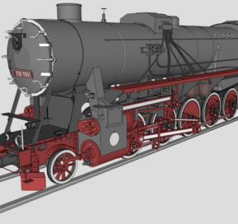 火车雕塑交通工具SU模型下载_sketchup草图大师SKP模型