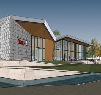 重庆阳光城售楼处SU模型下载_sketchup草图大师SKP模型