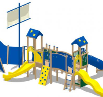 游乐场里设备滑滑梯SU模型下载_sketchup草图大师SKP模型