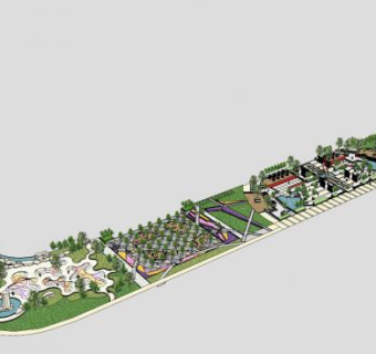 宜居公园城SU模型