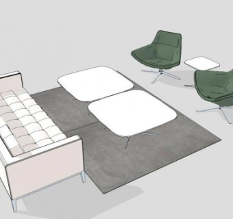 现 代休闲沙发椅子SU模型下载_sketchup草图大师SKP模型