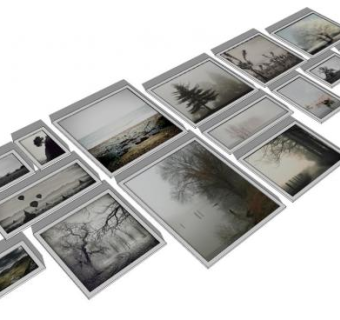 相框墙壁画装饰SU模型下载_sketchup草图大师SKP模型