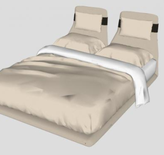 房间卧室床SU模型下载_sketchup草图大师SKP模型