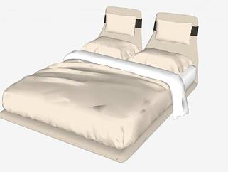 房间卧室床SU模型下载_sketchup草图大师SKP模型