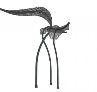 树叶雕塑叶子雕像SU模型下载_sketchup草图大师SKP模型