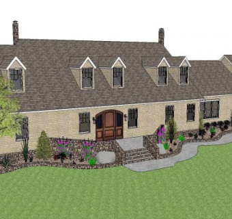 欧式独栋别墅SU模型