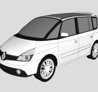 雷诺小汽车轿车设计SU模型下载_sketchup草图大师SKP模型