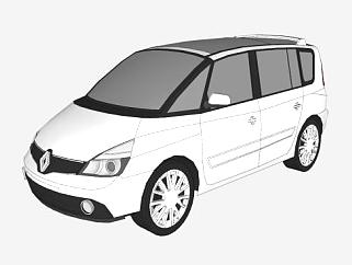 雷诺小汽车轿车设计SU模型下载_sketchup草图大师SKP模型