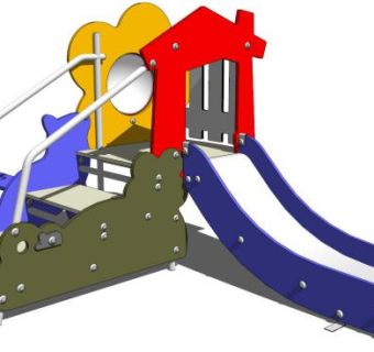 儿童游乐滑滑梯游乐设备SU模型下载_sketchup草图大师SKP模型