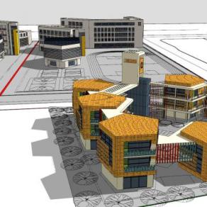 三墩北12班幼儿园、24班初中、42班小学项目教育培训SU模型下载_sketchup草图大师SKP模型