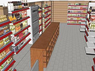 小型超市<em>商店室内</em>SU模型下载_sketchup草图大师SKP模型