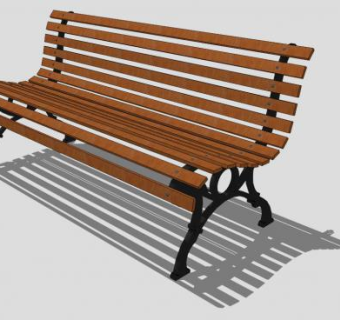 户外室外长凳长椅SU模型下载_sketchup草图大师SKP模型