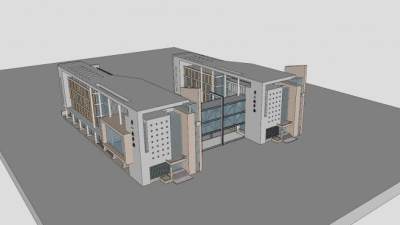 教学楼学校楼层SU模型下载_sketchup草图大师SKP模型