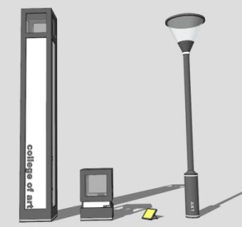 艺术学院灯具设计(自改)SU模型下载_sketchup草图大师SKP模型