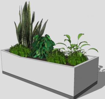 盆景盆栽植物SU模型下载_sketchup草图大师SKP模型