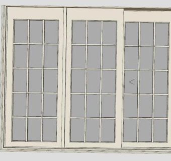 厨房门五金移门SU模型下载_sketchup草图大师SKP模型