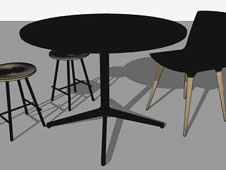 咖啡餐厅<em>桌椅</em>SU模型下载_sketchup草图大师SKP模型